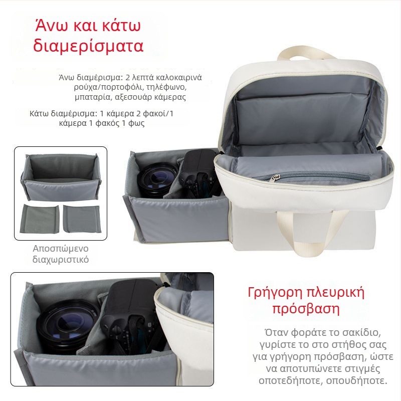 Σακίδιο κάμερας Canon DSLR για εξωτερική φωτογράφηση, πολυλειτουργικό, μεγάλης χωρητικότητας