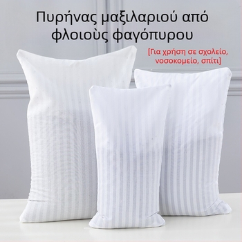 Μαξιλάρι φαγόπυρου με γέμιση φαγόπυρου και εσωτερική λευκή σατέν θήκη, για ένα άτομο