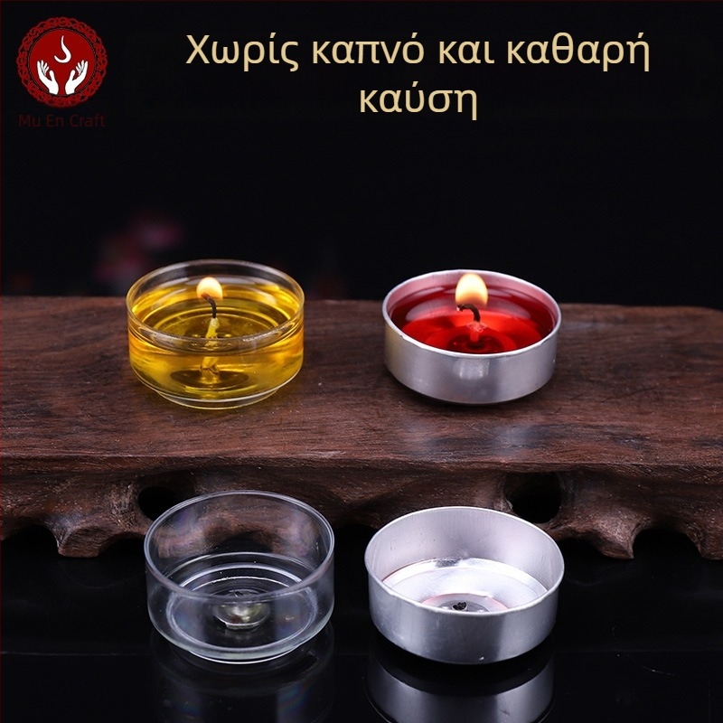 Κερί από φυτικό γκι σε σχήμα λωτού, 28 τεμάχια, πολύχρωμα, διάρκεια καύσης 4 ωρών