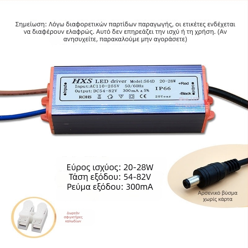 Ολοκληρωμένος ενσωματωμένος μπαλστάς LED οροφής για LED πάνελ, τροφοδοσία συνεχούς ρεύματος και μετασχηματιστής διόρθωσης, 10W–16W