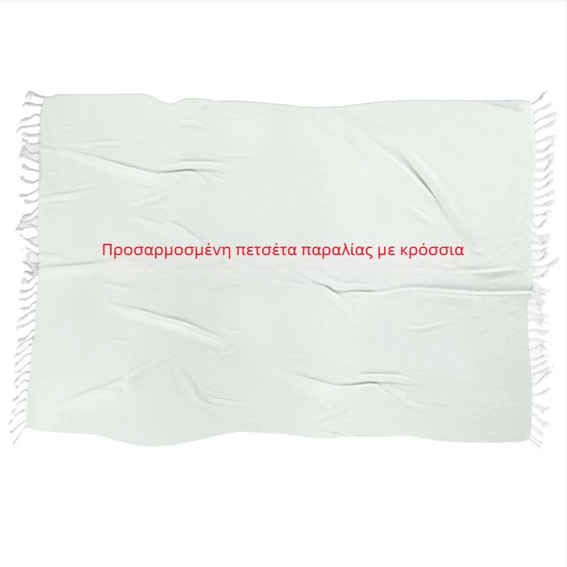 Πετσέτα παραλίας με φούντες, τετράγωνη, 3D ψηφιακή εκτύπωση, εξαιρετικά λεπτές ίνες, ορθογώνια πετσέτα μπάνιου