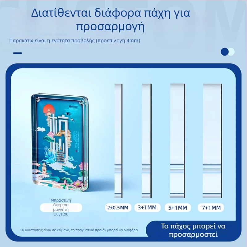 Προσαρμοσμένα ακρυλικά μαγνητάκια ψυγείου – πόλη, τουρισμός και πολιτισμός, κινέζικου στυλ εορταστικών ζευγών στίχων και Θεοί της πόρτας