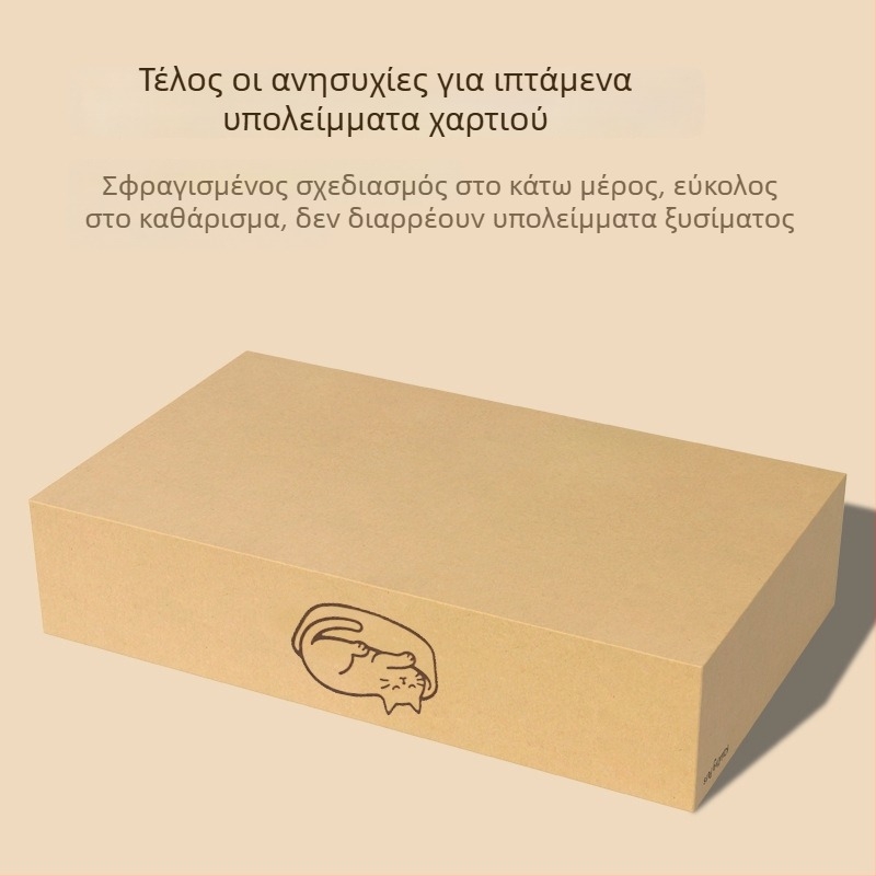 Ολοκληρωμένο σετ γρατσουνίσματος για γάτες με φωλιά από χαρτόνι – ανθεκτικό στη φθορά, χωρίς αποκολλήσεις, πλακέτα νυχιών από κυματοειδή χαρτόνι