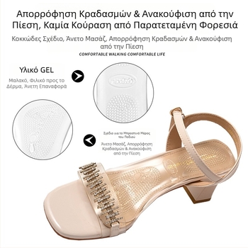 3/4 μήκους πάτοι σιλικόνης για γυναικείες γόβες, απορρόφηση κραδασμών, μασάζ πέλματος, αόρατος αντιφθορικός πάτος και στήριξη καμάρας