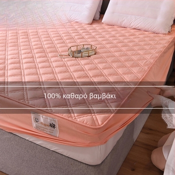 100% βαμβακερό σεντόνι με quilted γέμισμα, αντιολισθητικό, παχύ, κάλυμμα κρεβατιού και προστατευτικό στρώματος από σκόνη