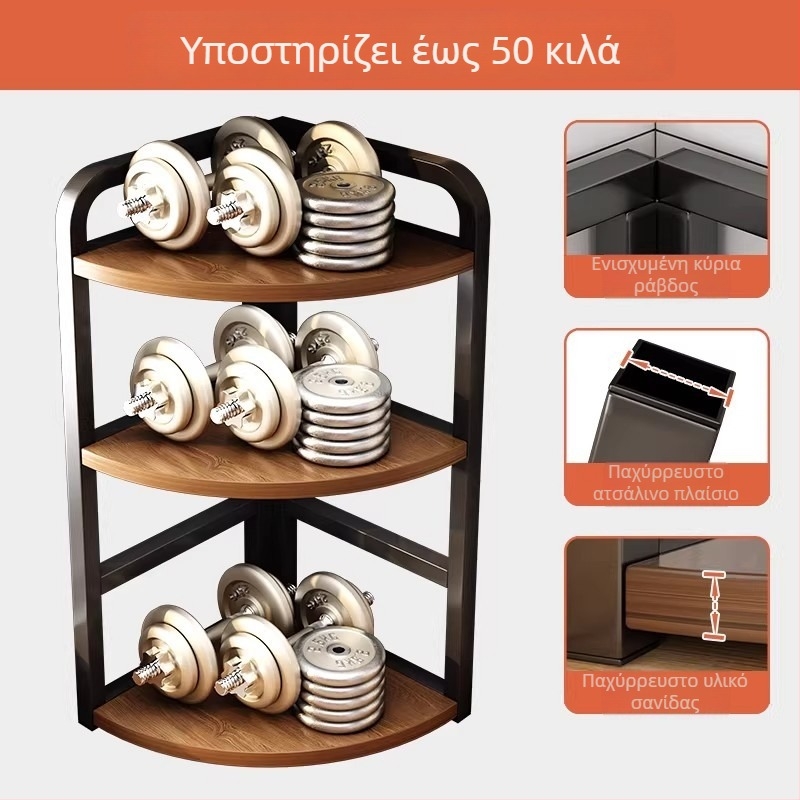 Πολυεπίπενο ράφι κουζίνας για τον πάγκο με γωνιακό τριγωνικό σχεδιασμό για μπαχαρικά