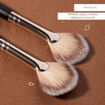 GECOMO Πινέλο ρουζ και highlighter με μαλακές τρίχες, δεν απορροφά προϊόντα, εύκολη εφαρμογή, εργαλείο μακιγιάζ για αρχάριους