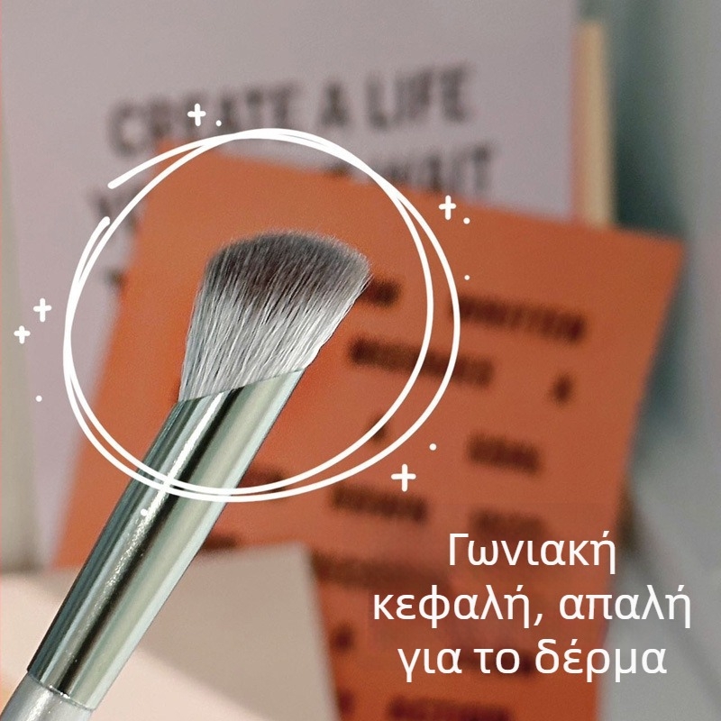 HERORANGE Βούρτσα κονσίλερ με μαλακές τρίχες, κεφαλή σε γωνία και στρογγυλή άκρη για κάλυψη σπυριών και σκούρων κύκλων, δεν απορροφά την πούδρα