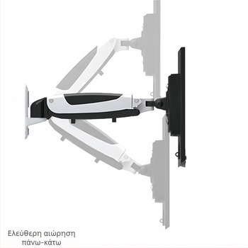 Gibbon GM111W 27 ιντσών βραχίονας τοίχου για οθόνη με πνευματική ανύψωση, τηλεσκοπική ρύθμιση ύψους και περιστροφή