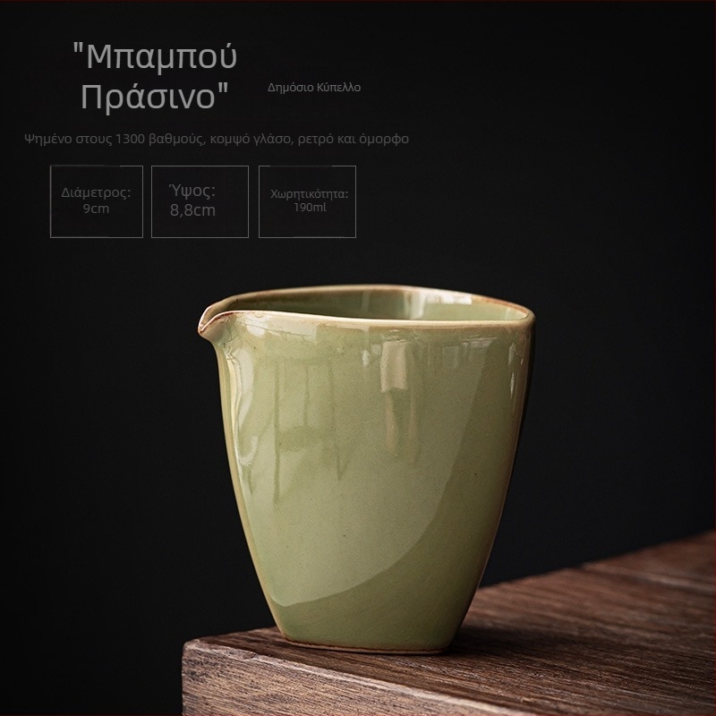 Κεραμική βίντατζ τρίγωνη κούπα τσαγιού με φίλτρο – οικιακή χρήση, σετ τσαγιού