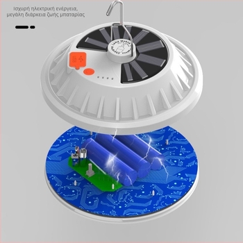 Ηλιακή LED λάμπα εξωτερικού φωτισμού με τηλεχειρισμό, επαναφορτιζόμενη