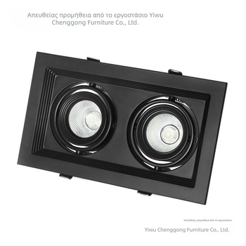 LED εντοιχιζόμενος downlight με μία, δύο ή τρεις κεφαλές, ορθογώνιο πλέγμα οροφής, προβολέας σαλονιού, νέο μοντέλο