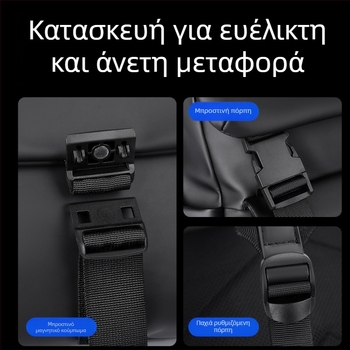Επαγγελματικό σακίδιο πλάτης με καπάκι, καινοτόμος σχεδίαση, κομψό πολυλειτουργικό σακίδιο για φορητό υπολογιστή 8-ιντσών