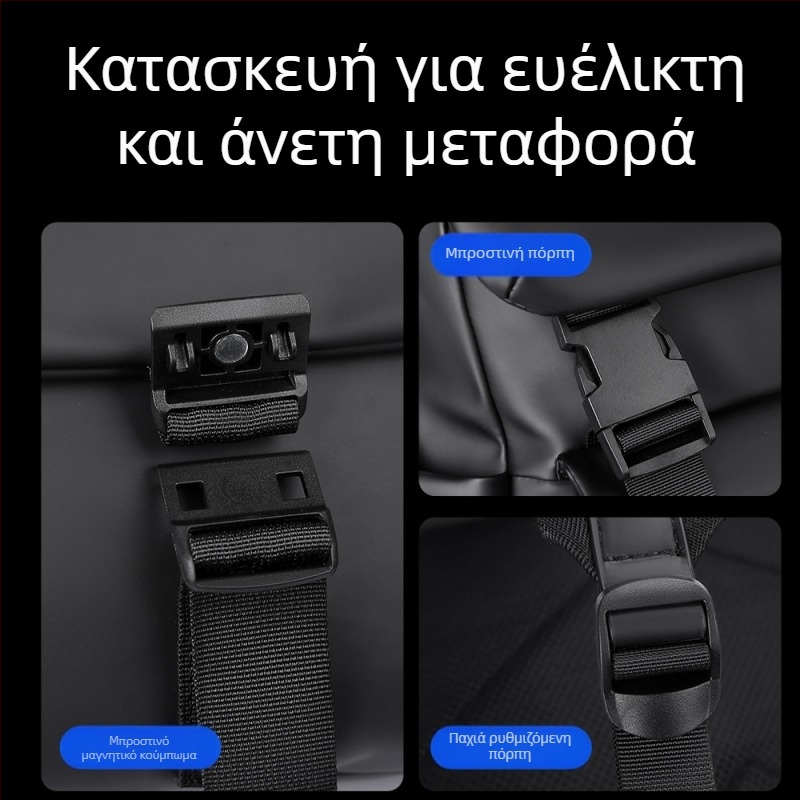 Επαγγελματικό σακίδιο πλάτης με καπάκι, καινοτόμος σχεδίαση, κομψό πολυλειτουργικό σακίδιο για φορητό υπολογιστή 8-ιντσών