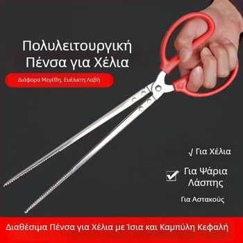 Ανοξείδωτο εργαλείο με μακριά λαβή για συλλογή αντικειμένων, καβούρια