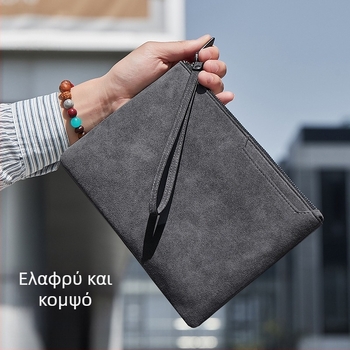 Alcantara ανδρική clutch τσάντα για κινητό, καθημερινό στυλ με μινιμαλιστικό φάκελο, κομψή επιχειρηματική αποθήκευση