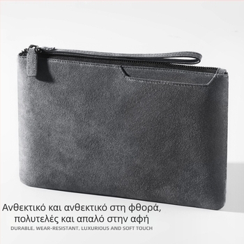Alcantara ανδρική clutch τσάντα για κινητό, καθημερινό στυλ με μινιμαλιστικό φάκελο, κομψή επιχειρηματική αποθήκευση