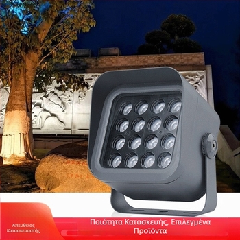 LED τετράγωνος προβολέας εξωτερικού φωτισμού, IP65 αδιάβροχος, για κήπο, τοίχο και τοπίο