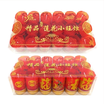 Yin hua Lotus Ιερό Κερί, κυλινδρικό κερί παραφίνης, ανθεκτικό στον αέρα, 8/4 ώρες καύσης, οικιακή λατρεία