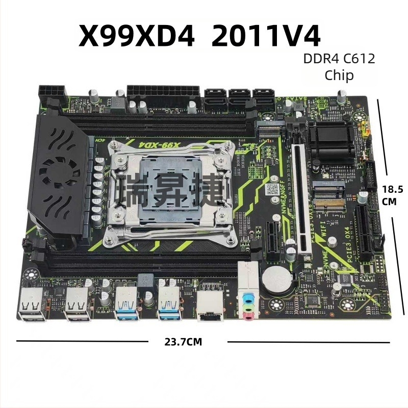 Νέα μητρική πλακέτα X99XD4 με MOS σύστημα ψύξης, έκδοση X99C612, chipset για επιτραπέζιο υπολογιστή