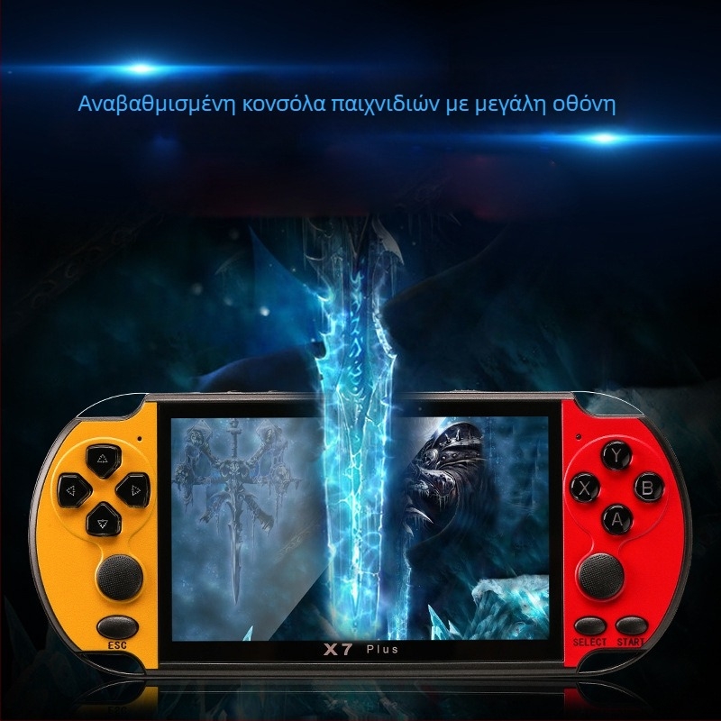 PSP X7 Plus φορητή κονσόλα παιχνιδιών 5,1 ιντσών, 64‑μπιτ GBA/NES arcade κλασικά