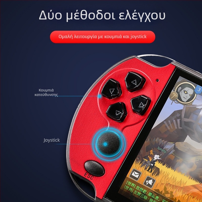 PSP X7 Plus φορητή κονσόλα παιχνιδιών 5,1 ιντσών, 64‑μπιτ GBA/NES arcade κλασικά