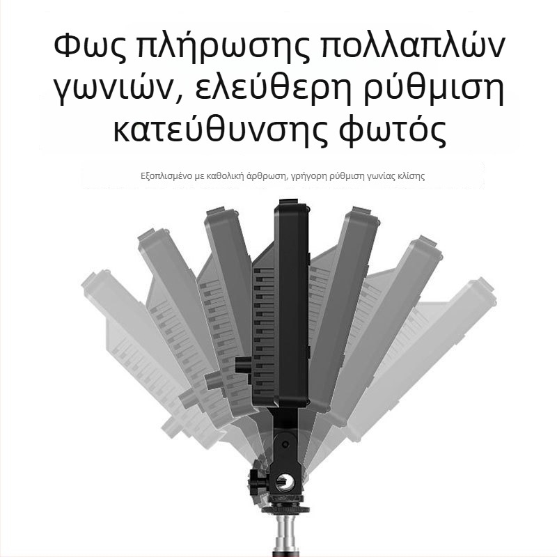 Φωτιστικό φωτογραφίας 40W με διπλή τροφοδοσία (μπαταρία και ρεύμα), ABS μαλακό πάνελ φωτισμού, φως ομορφιάς, LED τριών χρωμάτων για ζωντανή μετάδοση, ρυθμιζόμενη φωτεινότητα