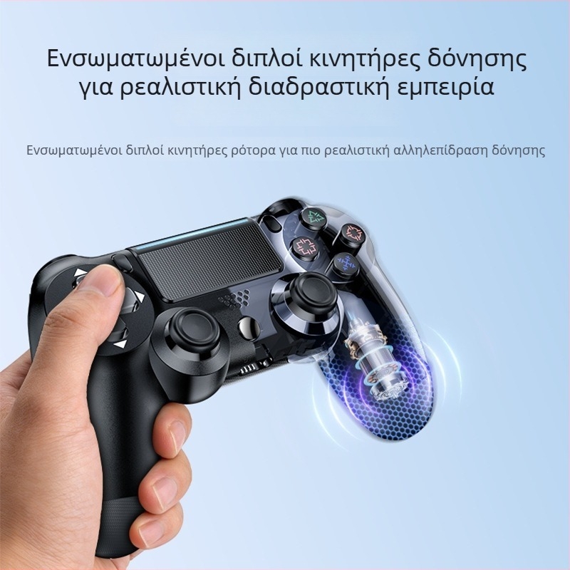 Yesido Ασύρματος Bluetooth ελεγκτής παιχνιδιών με έξι άξονες κίνησης, δόνηση, ενσωματωμένη επαναφορτιζόμενη μπαταρία, RGB φωτισμός, συμβατότητα πολλαπλών πλατφορμών