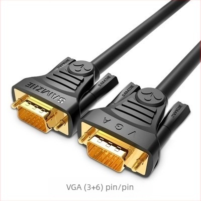 Καλώδιο VGA VM-2 σειρά, 3+6 πιν, για προβολέα, υπολογιστή και οθόνη, HD βίντεο, επίχρυσο, χαλκός χωρίς οξείδωση, μήκος 1–30 m