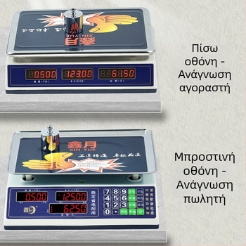 Xinyue 30 kg αδιάβροχη εμπορική ηλεκτρονική ζυγαριά φρούτων και λαχανικών, φορητή
