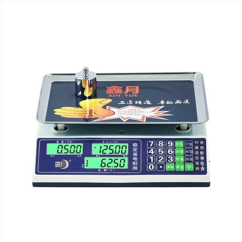 Xinyue 30 kg αδιάβροχη εμπορική ηλεκτρονική ζυγαριά φρούτων και λαχανικών, φορητή