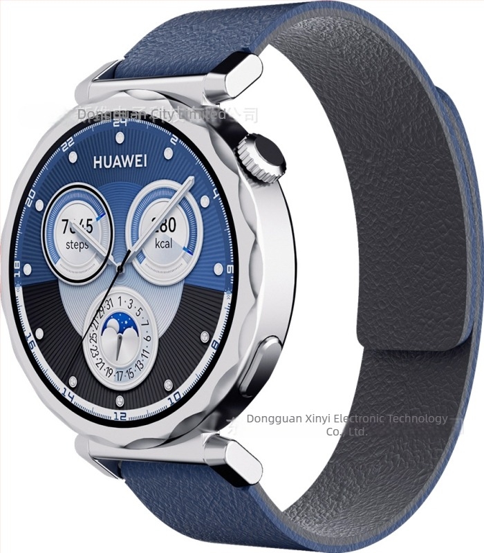 Ζώνη ρολογιού Huawei GT5, 18 mm, μαγνητική σιλικόνη με ανάγλυφη υφή, αντικατάσταση, unisex