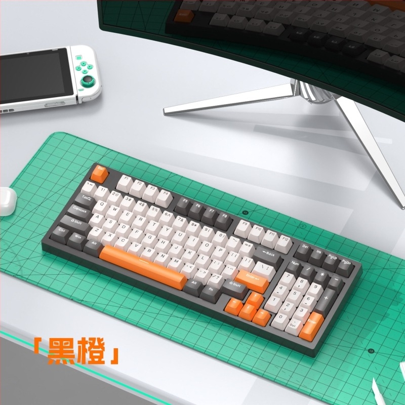 RGB K98 μηχανικό πληκτρολόγιο με δυνατότητα hot-swap και co-branded σετ με ποντίκι σε τρεις λειτουργίες