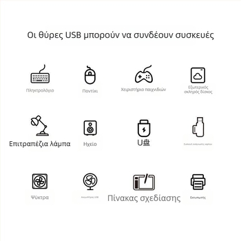 Pisen USB 3.0 με 4 θύρες και εξωτερική τροφοδοσία για φορητό υπολογιστή, αντάπτορας USB μνήμης και HDD