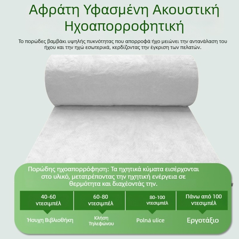 Ρολό φιλτ από υαλοβάμβακα για ηχομόνωση και θερμομόνωση, φιλικό προς το περιβάλλον, Α1 πυράντοχο, φυγοκεντρικό Huamei υαλοβάμβακα φιλτ