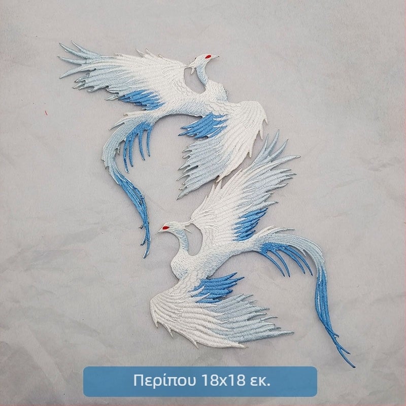 Ζεύγος Hanfu για σκηνικά κοστούμια — διακοσμητικές appliques με κέντημα Φοίνιξ