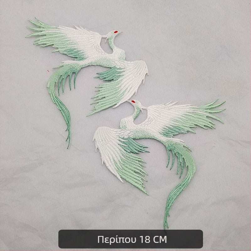 Ζεύγος Hanfu για σκηνικά κοστούμια — διακοσμητικές appliques με κέντημα Φοίνιξ