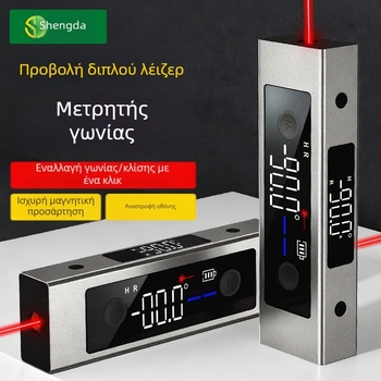 Shengda Ψηφιακό κλίνομετρο με υπέρυθρο λέιζερ επίπεδο — υψηλής ακρίβειας μέτρηση κλίσης και γωνίας