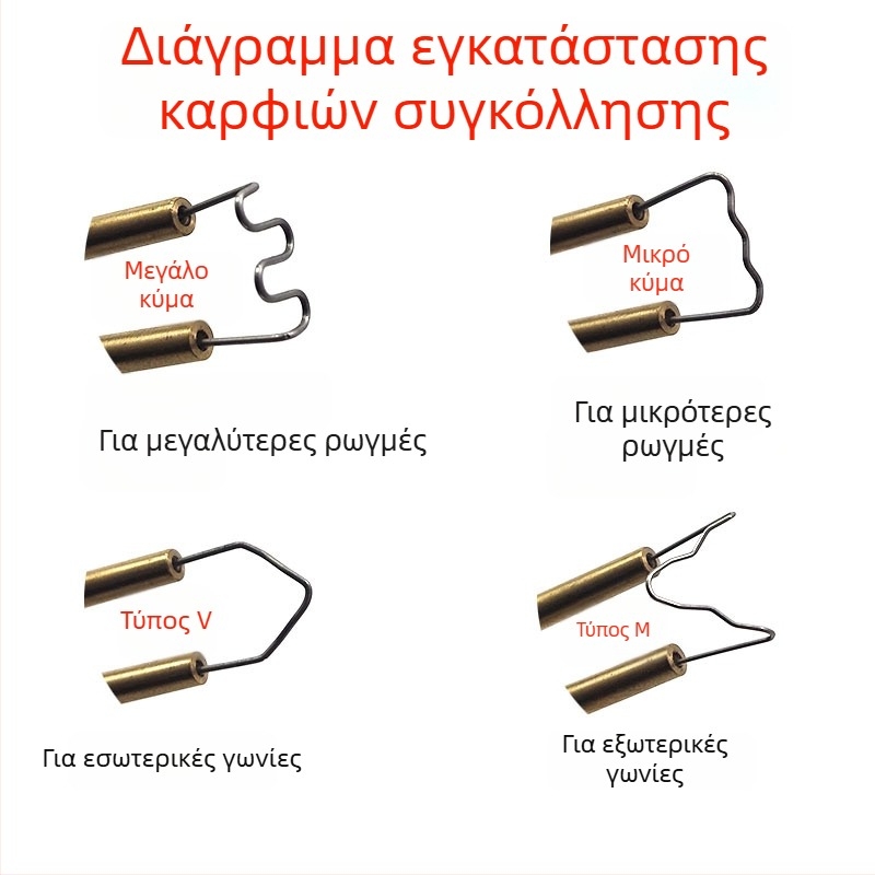 Σύρμα συγκόλλησης για επισκευή πλαστικού προφυλακτήρα αυτοκινήτου και πείροι συγκόλλησης για ρωγμές