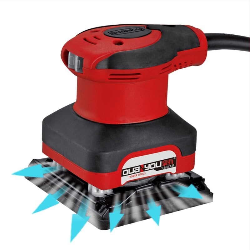 Quanyou 220V ηλεκτρικός επίπεδος ζώνης τριβής για έπιπλα, τοίχους και στόκο – εργαλείο λείανσης ξυλουργικής