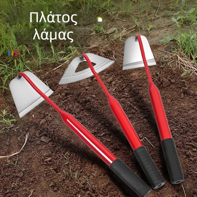 Μικρή χειροκίνητη σκαπάνη κηπουρικής για ζιζάνια, εργαλείο κήπου για λαχανικά και εξαγωγή ριζών