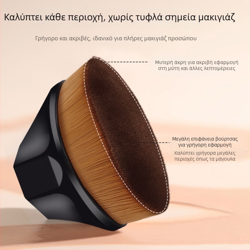 Αριθμός 55 οκτάγωνη βούρτσα foundation, μεγάλη τετράγωνη κεφαλή, χαμηλή απορρόφηση πούδρας, φορητή, απαλές τρίχες