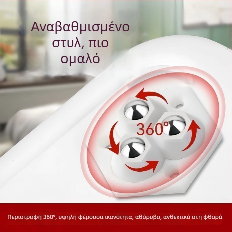 Κολλητή σιωπηρή ρόδα μετακίνησης επίπλων με τρία σφαιρικά ρουλεμάν, αφαιρούμενο μικρό πλαστικό ρόδα, ανθεκτική στη φθορά