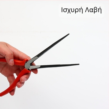 Πένσες ηλεκτρολόγου με μακριά μύτη, μήκος 10/12 ίντσες, με δόντια, μακρύ άκρο