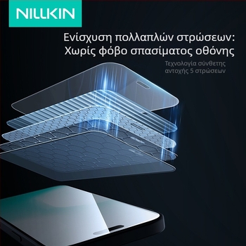 Nillkin Προστατευτικό οθόνης από κρύσταλλο με ιδιωτικότητα για iPhone 17 Pro Max, με πλαισίωμα εγκατάστασης χωρίς σκόνη, πλήρης οθόνη, ανθεκτικό σε εκρήξεις