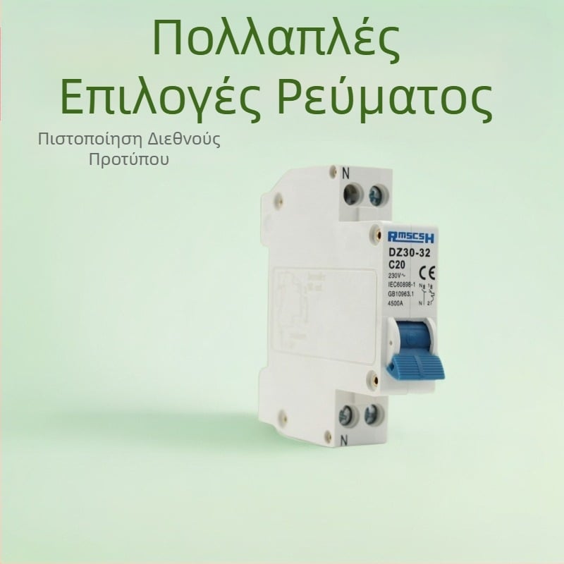 DZ30-32 διακόπτης κυκλώματος μικρού μεγέθους, οικιακός 1P, διακόπτης φάσης και ουδέτερου, 10A/16A/20A/25A/32A
