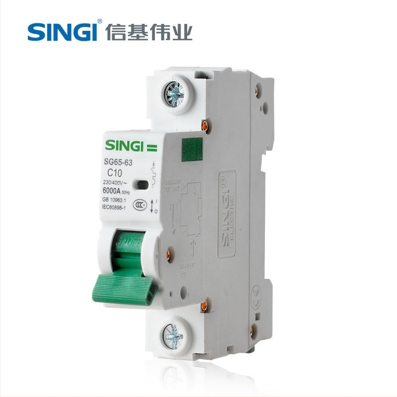 Singi SG65-63 σειρά μικροδιακόπτης, 2 πόλοι, 63A, οικιακή χρήση