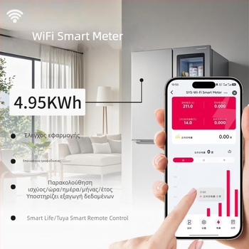 Tuya WiFi/ZigBee Έξυπνος Διακόπτης με Μετρητή Ενέργειας, Χρονοδιακόπτης και Ρελέ, LCD Μετρητής Ενέργειας, Απομακρυσμένος Έλεγχος μέσω Εφαρμογής
