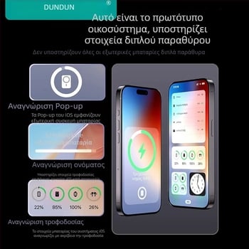 Απολύτως λεπτός μαγνητικός ασύρματος Power Bank, 10000mAh, συμπαγής PD3.0 22.5W γρήγορη φόρτιση