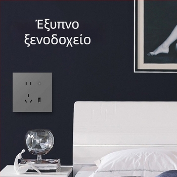 Graffiti Zigbee τοίχης έξυπνη πρίζα με κουτί τύπου 86, φωνητικός έλεγχος και απομακρυσμένος έλεγχος μέσω κινητής εφαρμογής